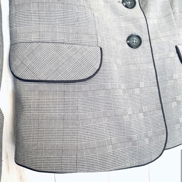 Retro Plaid Tuxedo Tail Blazer Jacket Vintage - Picture 6 of 8